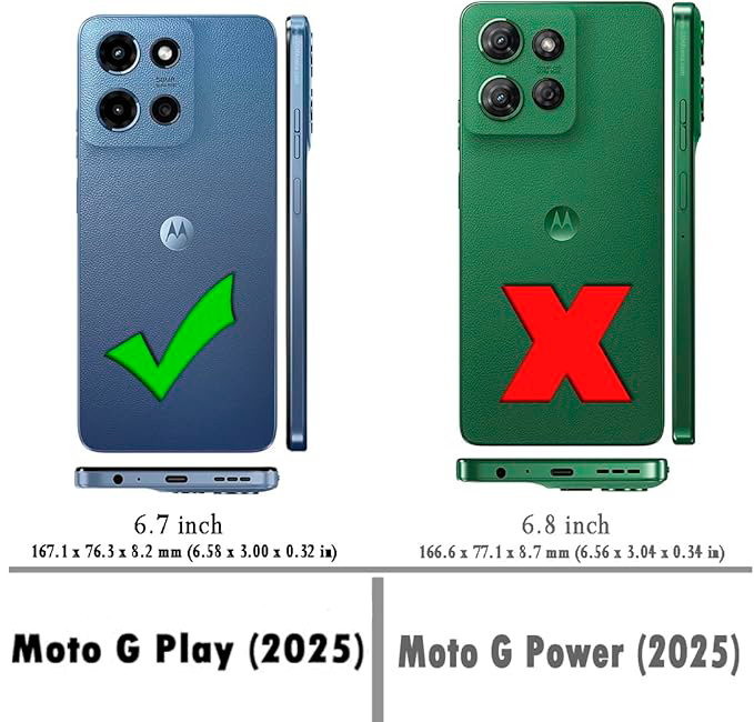 Entronix [Magnetic] Case Compatible with Moto G Play 2025 - [Hard Back] Slim Clear