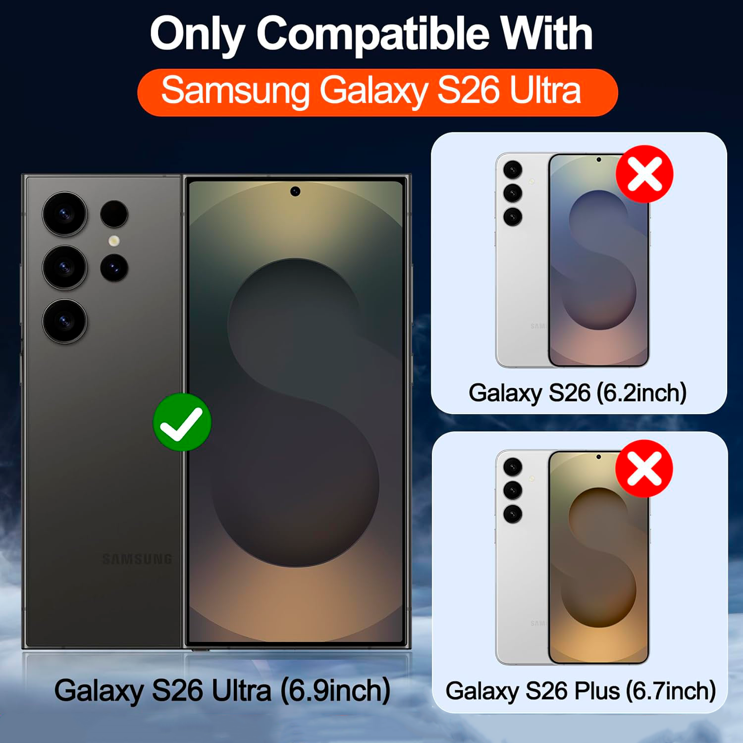 Entronix [Magnetic] Case Compatible with Galaxy S26 Ultra - [Hard Back] Clear Cover