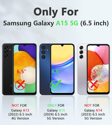 Entronix 2-in-1 Bundle for Samsung Galaxy A15, Heavy Duty Case & Clear Tempered Glass Screen Protector, Full Protection & Easy Installation - Entro Retail