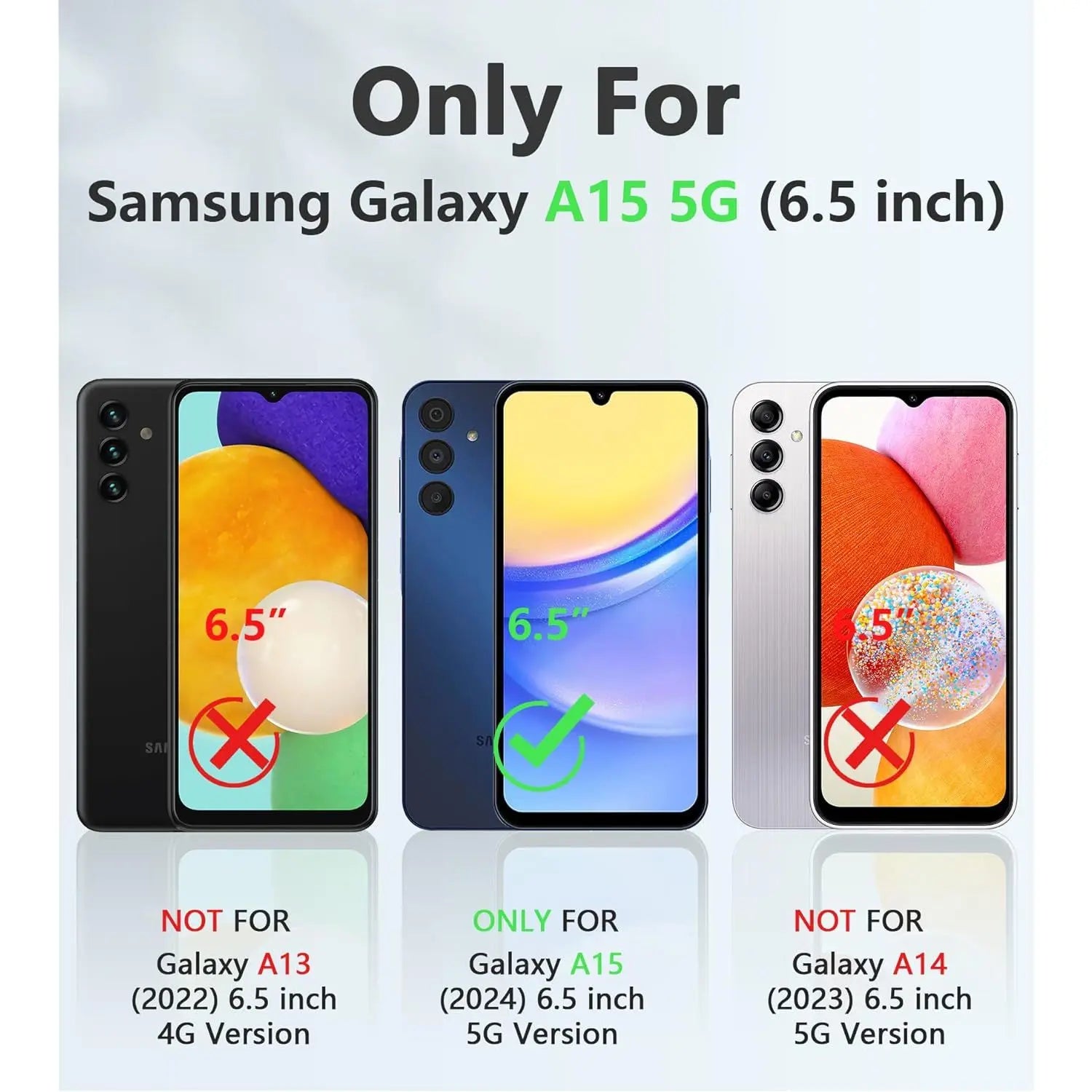 Entronix 3-in-1 Bundle for Samsung Galaxy A15, Heavy Duty Case & 2 Clear Tempered Glass Screen Protectors - Entro Retail