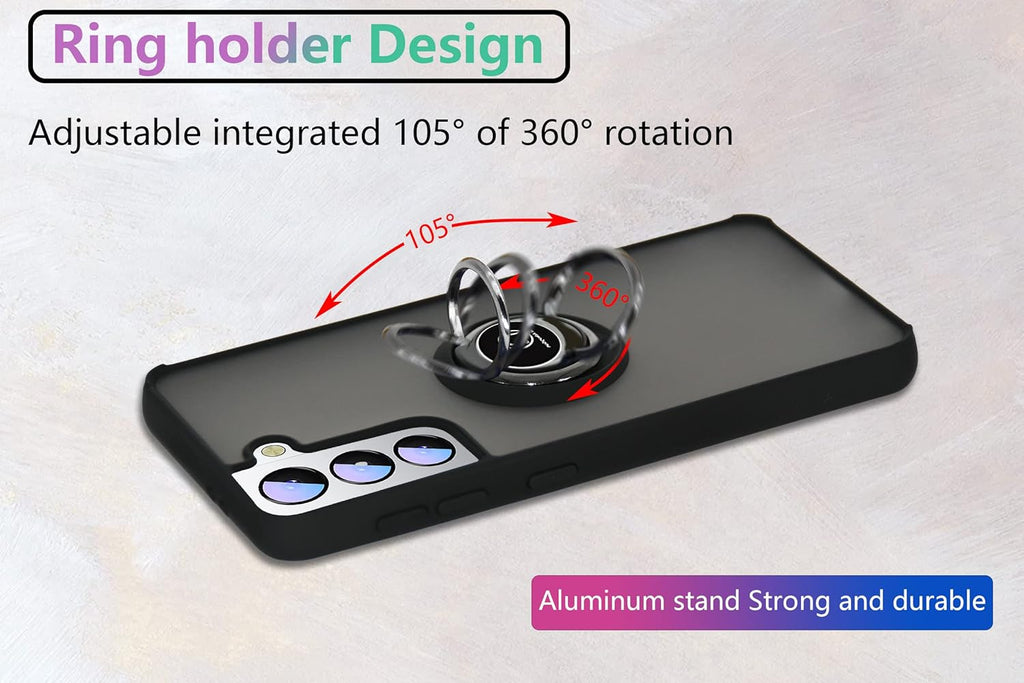 Entronix Matte Ring Case for Samsung Galaxy S20 Plus, Slim Matte Cover with Built-In Kickstand, - Entro Retail