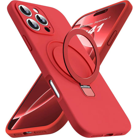 Entronix Silicone Case Designed for Apple iPhone 16 Pro with Stand, Protection Shockproof Dropproof Dustproof Slim Design Phone Cover - Entro Retail