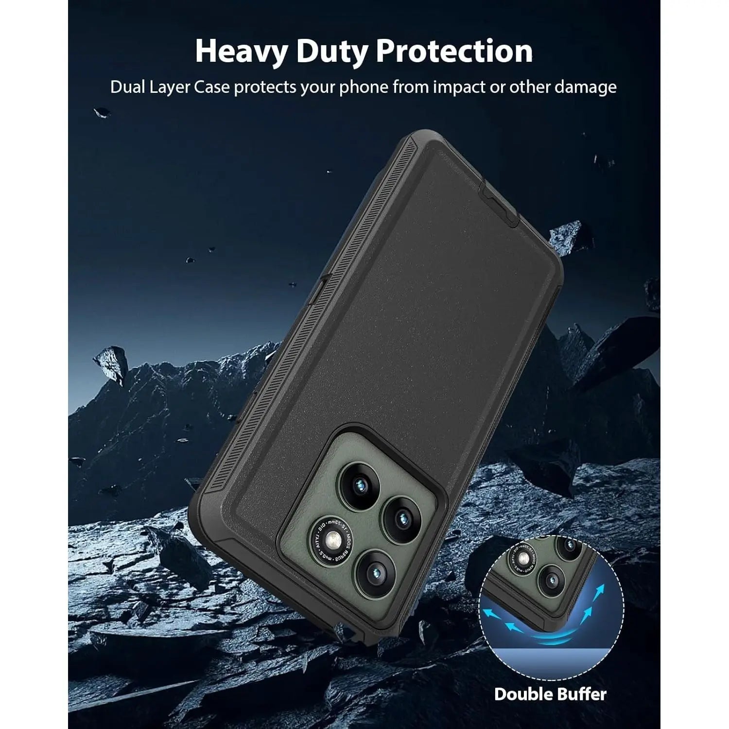 Entronix Case Compatible with Moto Edge 2025 - Triple-Layer Heavy Duty Protection - Entronix