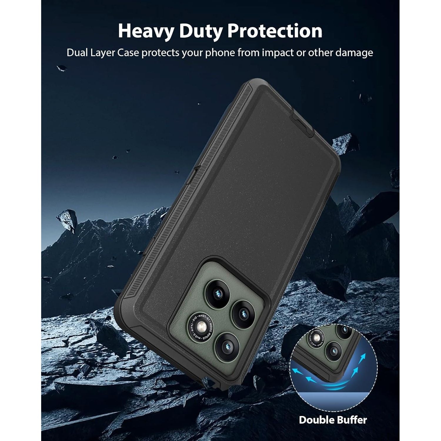 Entronix Case Compatible with Moto G 5G 2025 - Triple-Layer Heavy Duty Protection