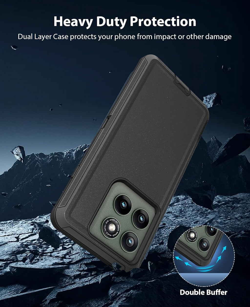 Entronix Case Compatible with Moto G 5G 2025 - Triple-Layer Heavy Duty Protection