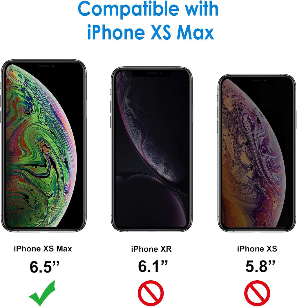 Entronix Glitter Clear Case for Apple iPhone XS Max, Crystal Clear Sparkly Bumper Cover - Entro Retail
