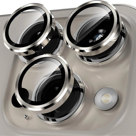 Entronix Camera Lens Protector Compatible with iPhone 15 Pro/15 Pro Max - Luxury Metal - Entronix