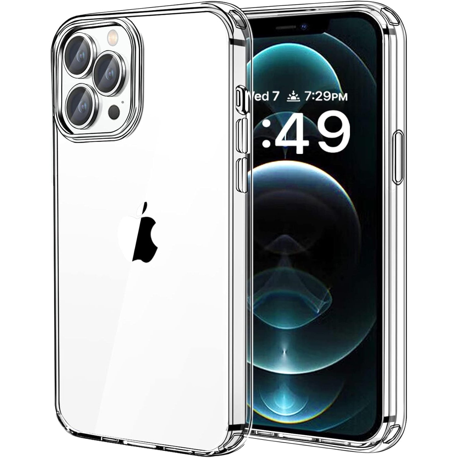 Entronix Heavy Duty Clear Case for Apple iPhone 13 Pro Max, Crystal Clear Transparent Bumper Cover - Entro Retail