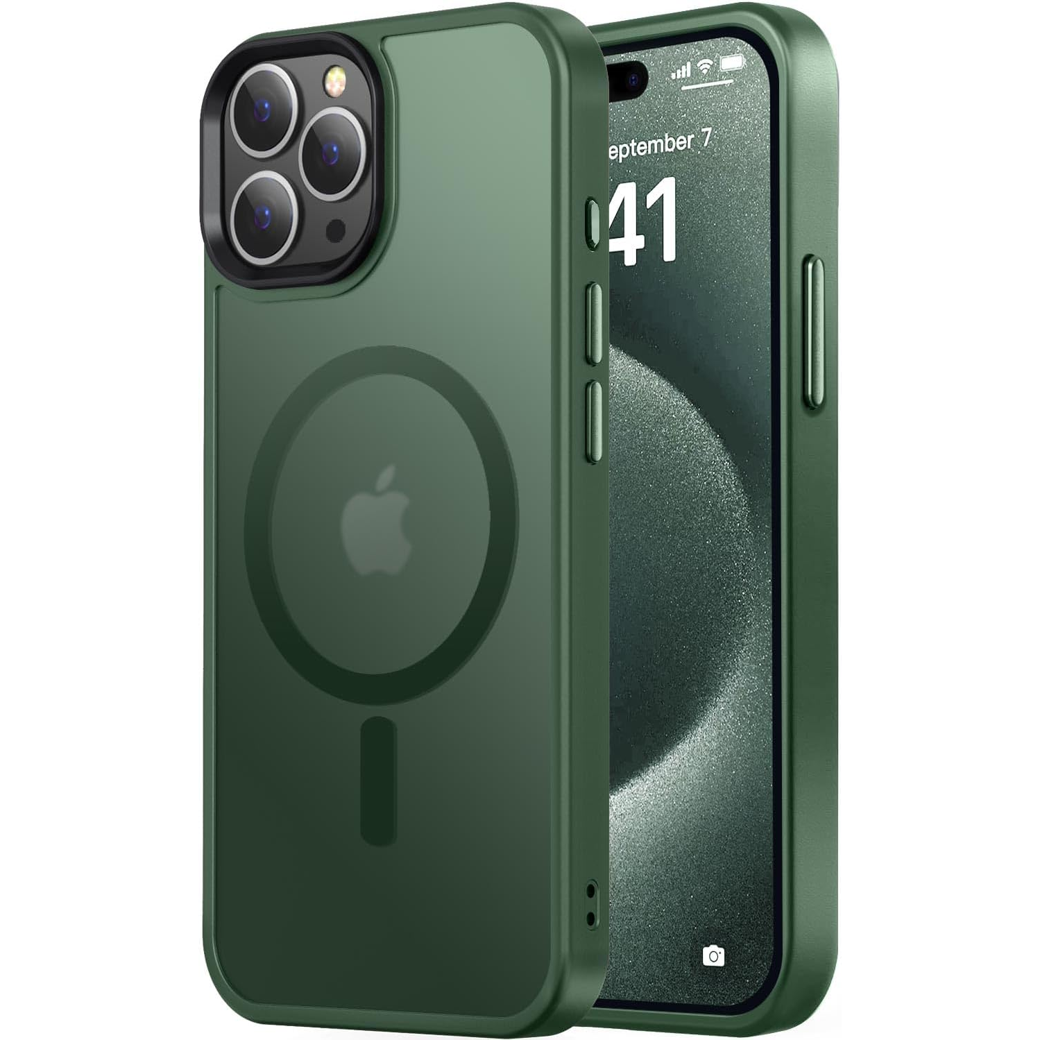 Entronix [Magnetic] Case Compatible with iPhone 15 Pro - Translucent Frosted Matte