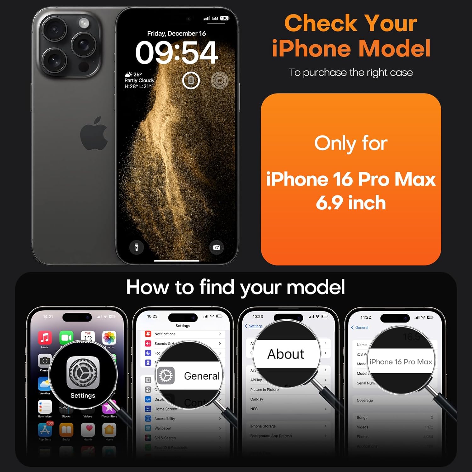 Entronix 3-in-1 Bundle for Apple iPhone 16 Pro Max, Magnetic Clear Case & 2 Clear Tempered Glass Screen Protectors - Entro Retail