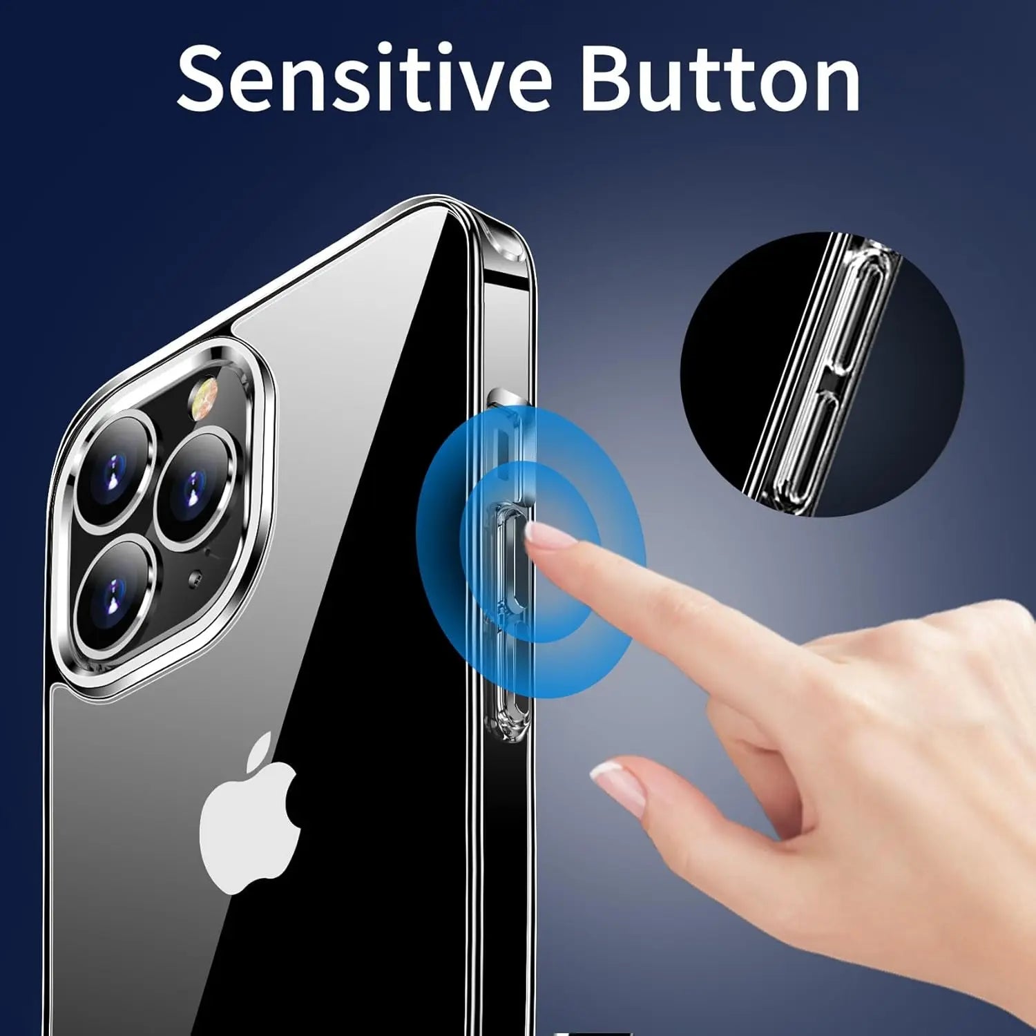 Entronix Heavy Duty Clear Case for Apple iPhone 14 Pro, Crystal Clear Transparent Bumper Cover - Entro Retail