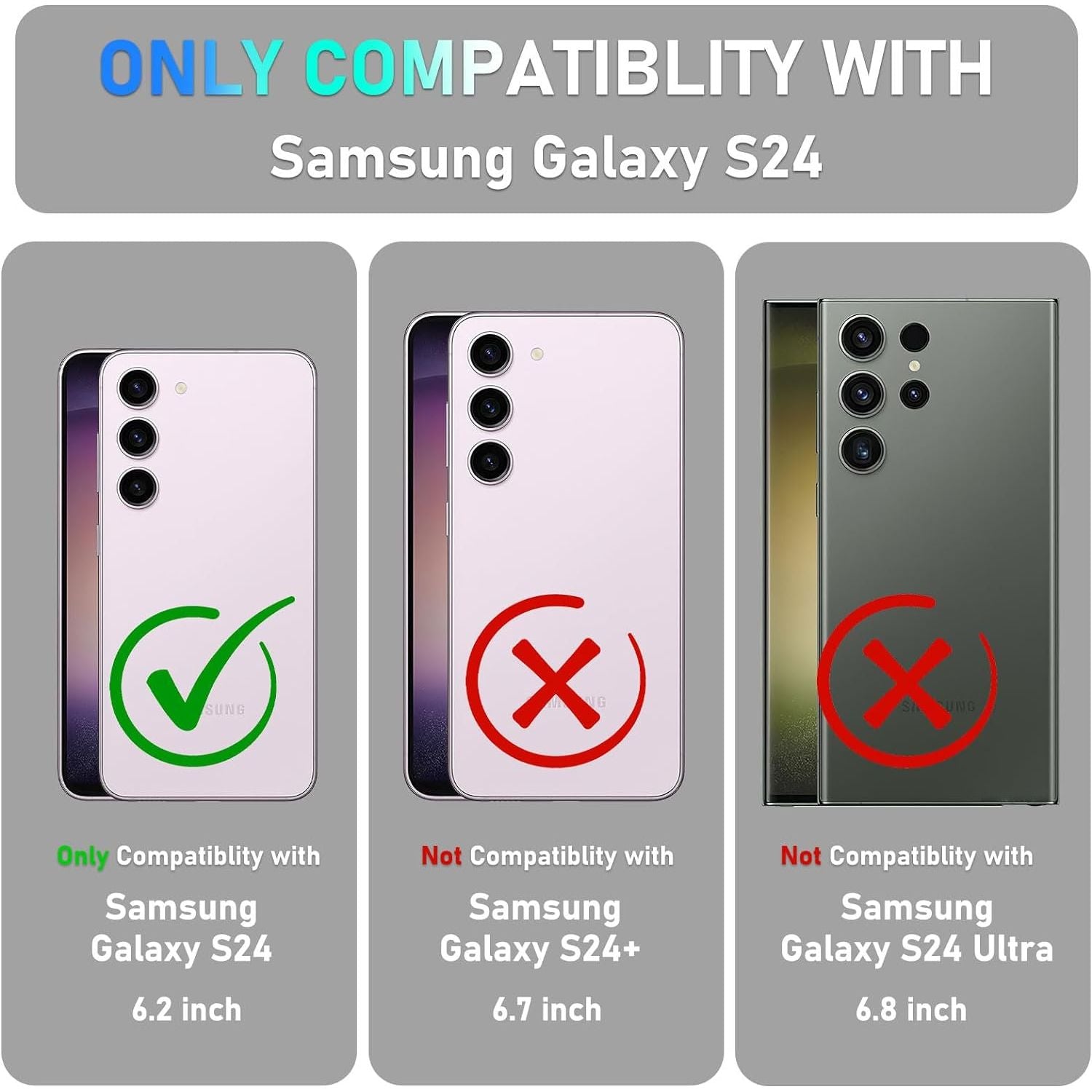Entronix 2-in-1 Bundle for Samsung Galaxy S24, Heavy Duty Case & Clear Tempered Glass Screen Protector, Full Protection & Easy Installation - Entro Retail
