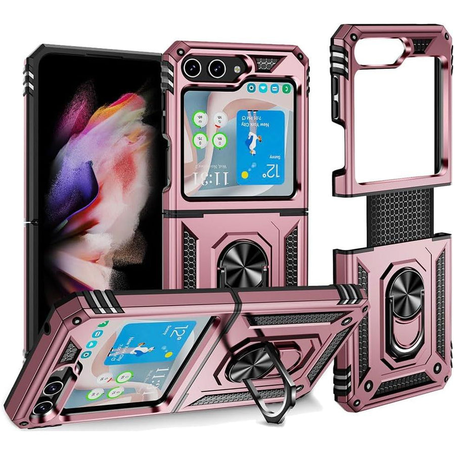 Entronix Samsung Galaxy Z Flip 6 Case - Guard Ring Holder, Dual Layer Protection - Entronix