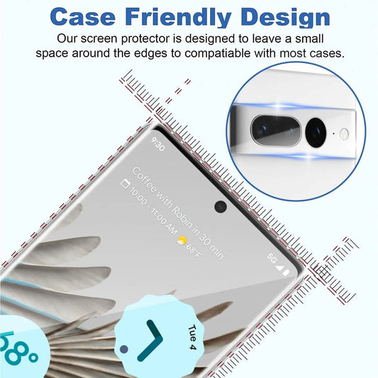 Entronix 2-Pack for Google Pixel 7 Pro, Clear Tempered Glass Screen Protector - Entro Retail