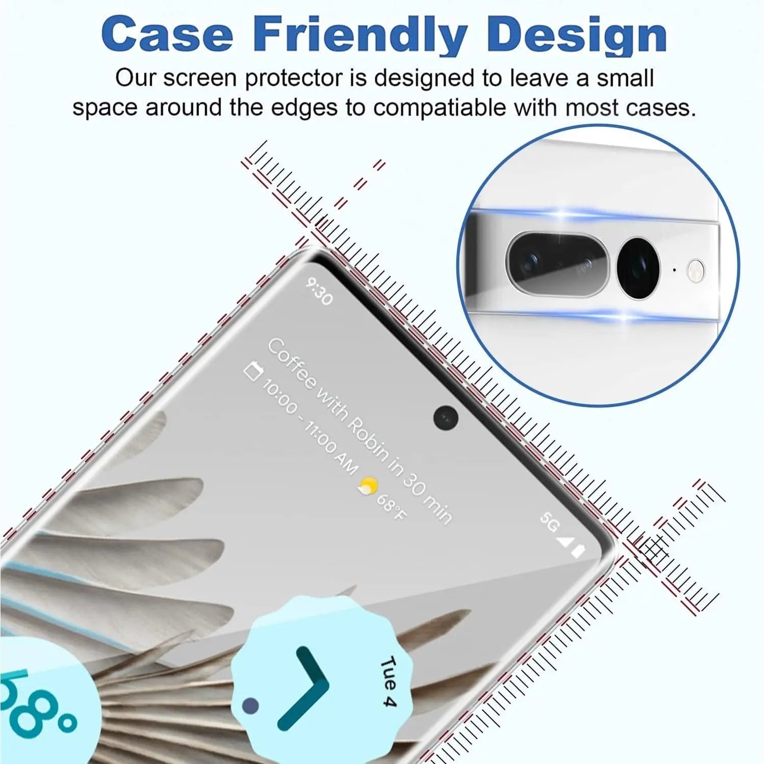 Entronix 2-Pack for Google Pixel 8, Clear Tempered Glass Screen Protector - Entro Retail