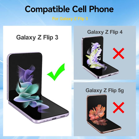 Entronix 3-Pack for Samsung Galaxy Z Flip3, Clear Camera Lens Protector, Easy Installation - Entro Retail