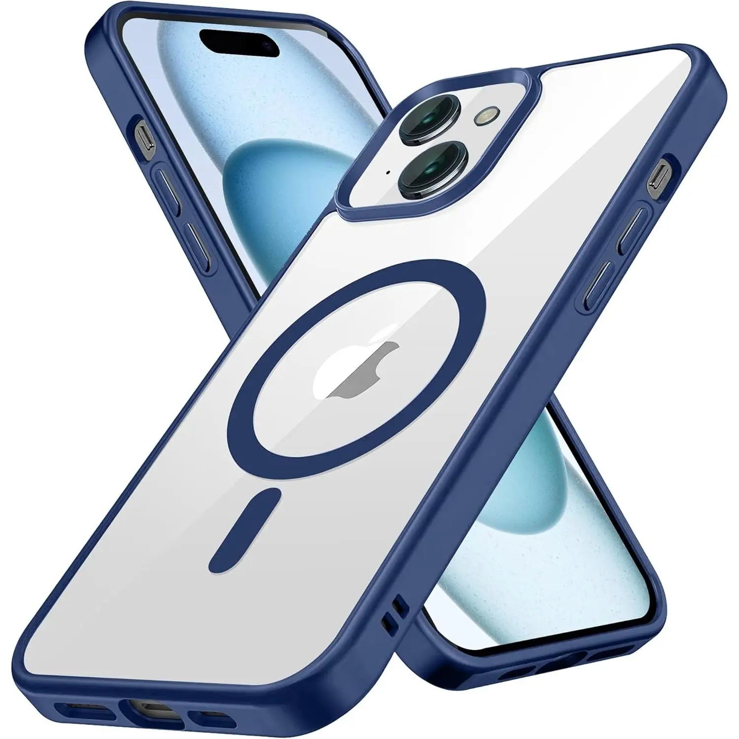 Entronix Pastel Clear Case for Apple iPhone 15, [Magnetic-Compatible] Clear Back Bumper Cover, - Entro Retail