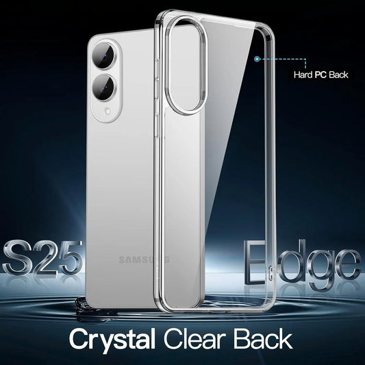 Entronix Case Compatible with Galaxy S25 Edge - [Hard Back] Clear Cover - Entronix