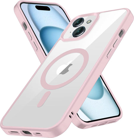 Entronix Pastel Clear Case for Apple iPhone 14 Plus, [Magnetic-Compatible] Clear Back Bumper Cover, - Entro Retail