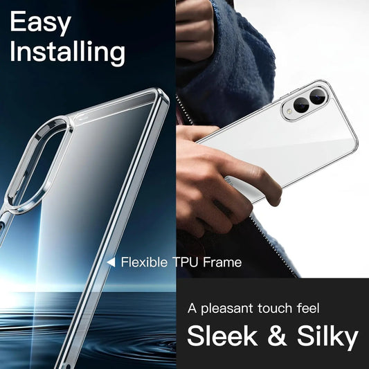 Entronix Case Compatible with Galaxy S25 Edge - [Hard Back] Clear Cover - Entronix
