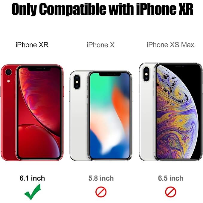 Entronix Glitter Clear Case for Apple iPhone XR, Crystal Clear Sparkly Bumper Cover - Entro Retail