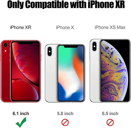 Entronix Glitter Clear Case for Apple iPhone XR, Crystal Clear Sparkly Bumper Cover - Entro Retail