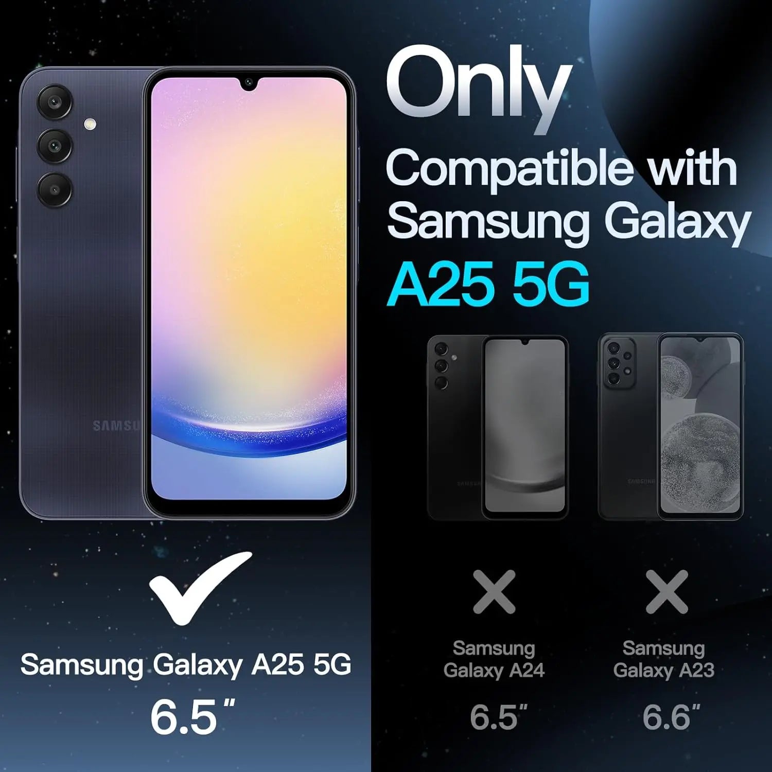 Entronix 2-in-1 Bundle for Samsung Galaxy A25, Heavy Duty Case & Clear Tempered Glass Screen Protector, Full Protection & Easy Installation - Entro Retail