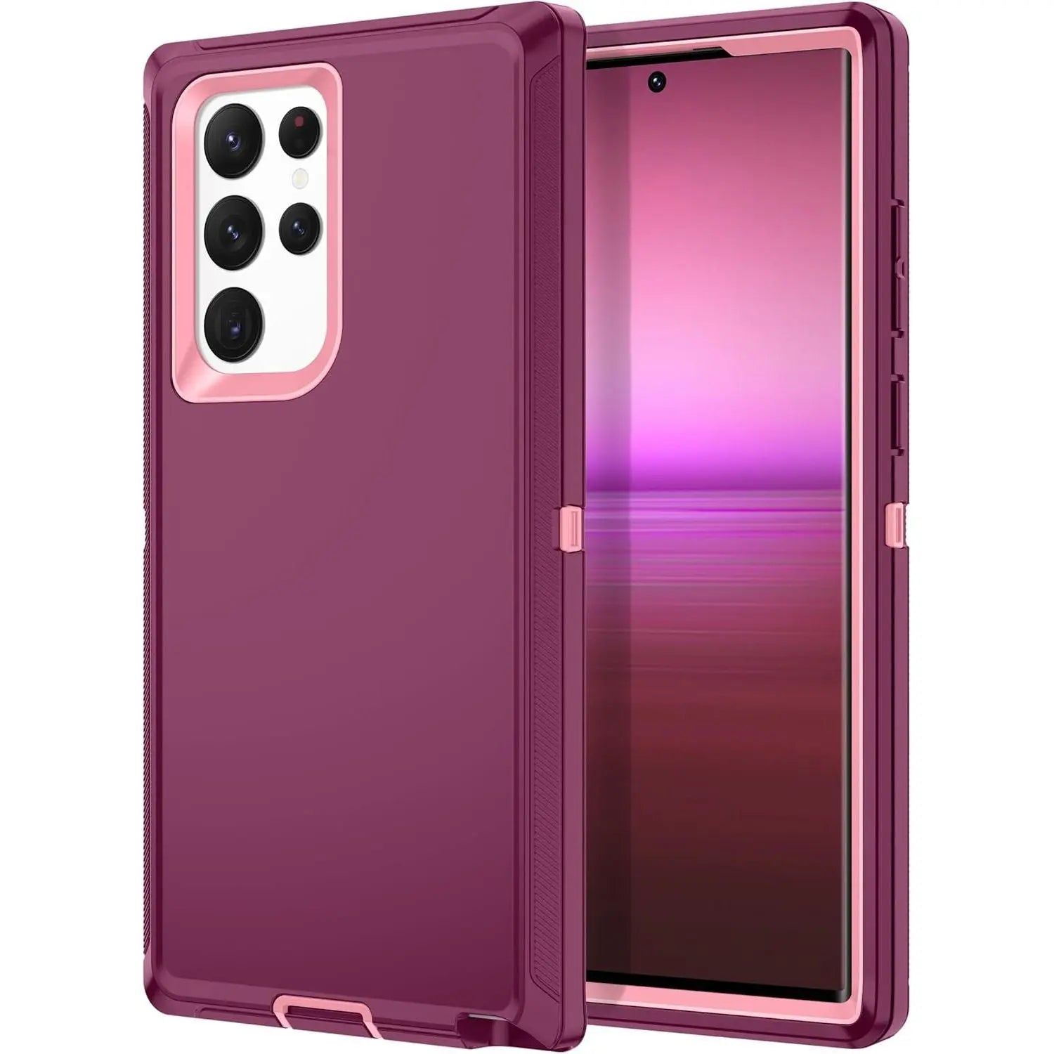 Entronix Heavy Duty Case for Samsung Galaxy S22 Ultra, Triple-Layer & Full Protection, - Entro Retail