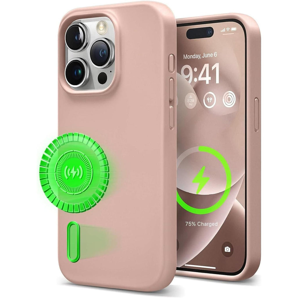 i14 Pro Max MS Silicone - Rose Gold