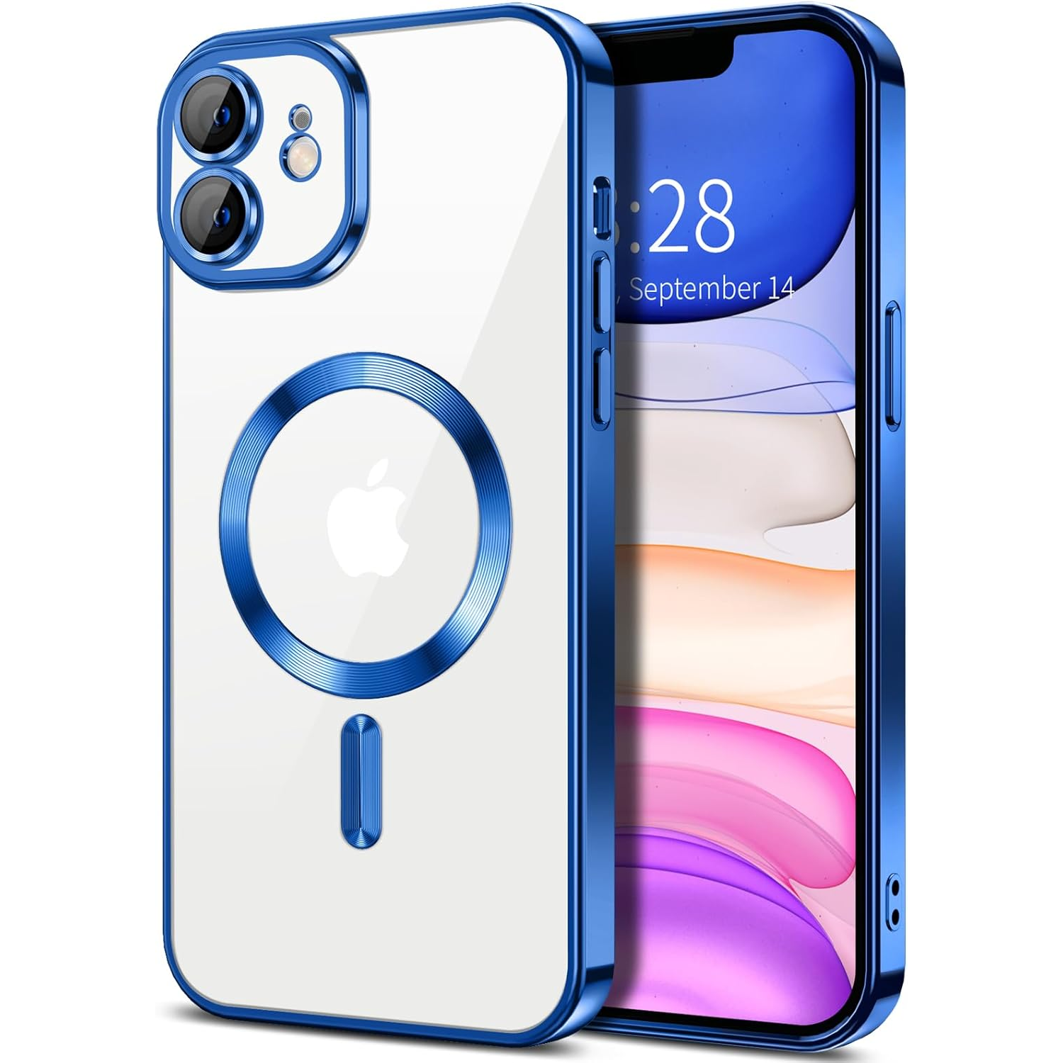 Entronix [Magnetic] Case Compatible with iPhone 11 - [Clear Back] Luxury Glossy Cover - Entronix