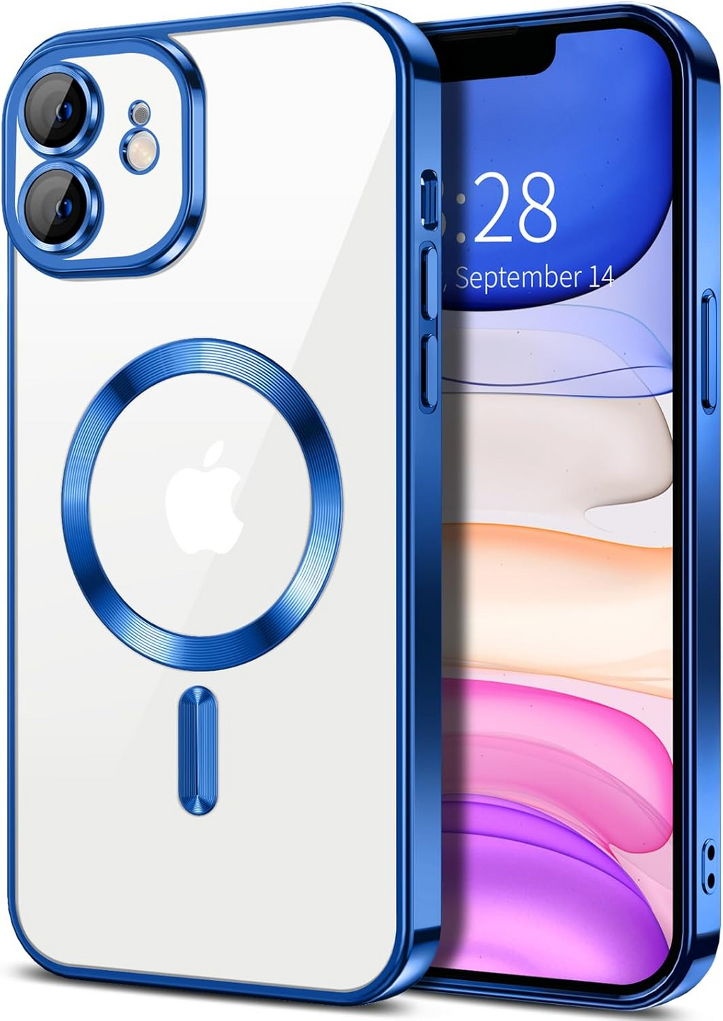 Entronix [Magnetic] Case Compatible with iPhone 11 - [Clear Back] Luxury Glossy Cover