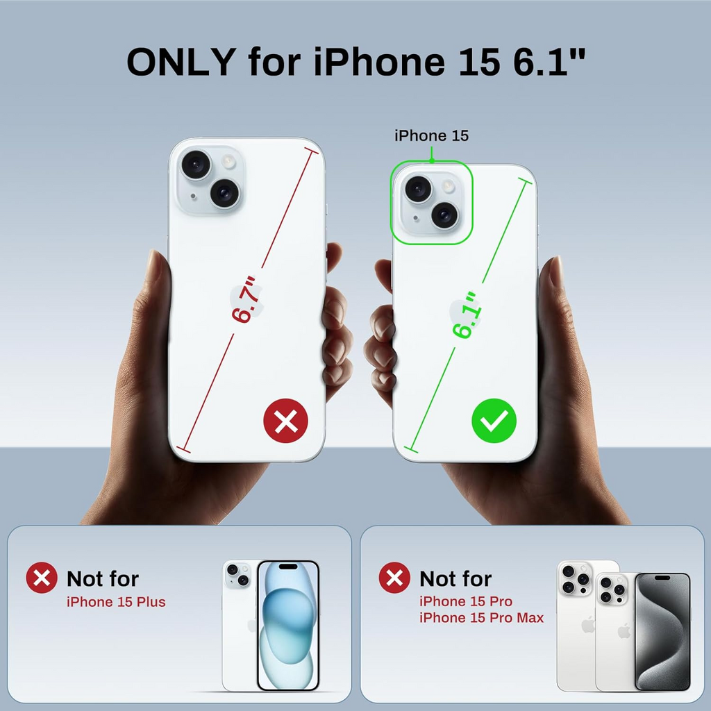 Entronix [Magnetic] Case Compatible with iPhone 15 - Translucent Frosted Matte
