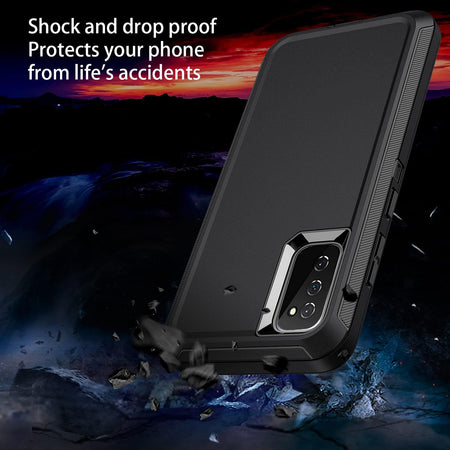 Entronix Heavy Duty Case for Samsung Galaxy A12, Triple-Layer & Full Protection, - Entro Retail