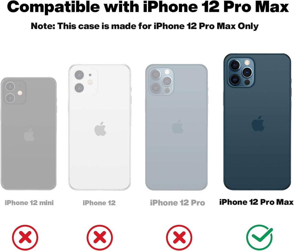 Entronix Glitter Clear Case for Apple iPhone 12 Pro Max, Crystal Clear Sparkly Bumper Cover - Entro Retail