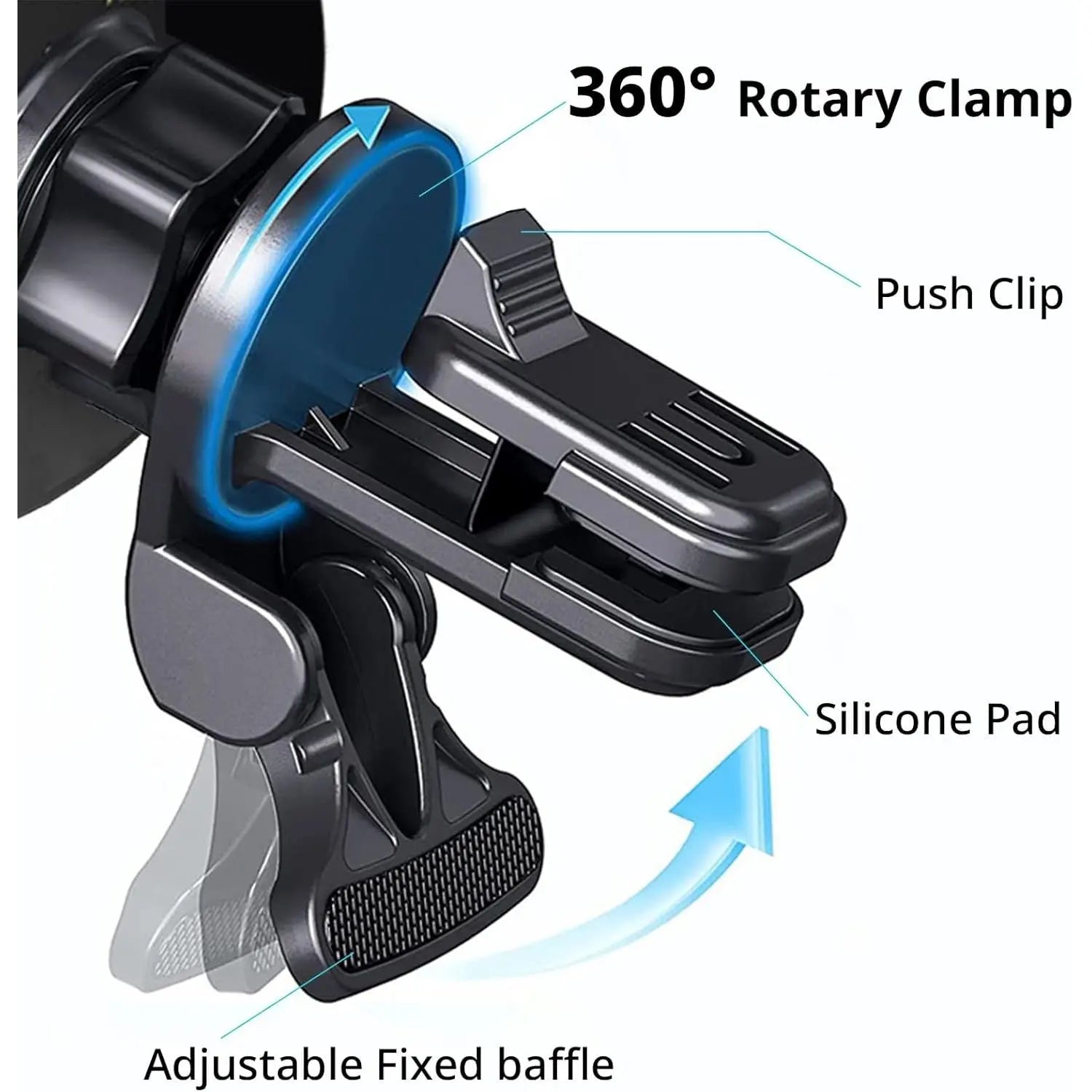Entronix [Magnetic] Car Mount – Wireless Charging Holder, AC Vent or Suction Cup Style - Entronix