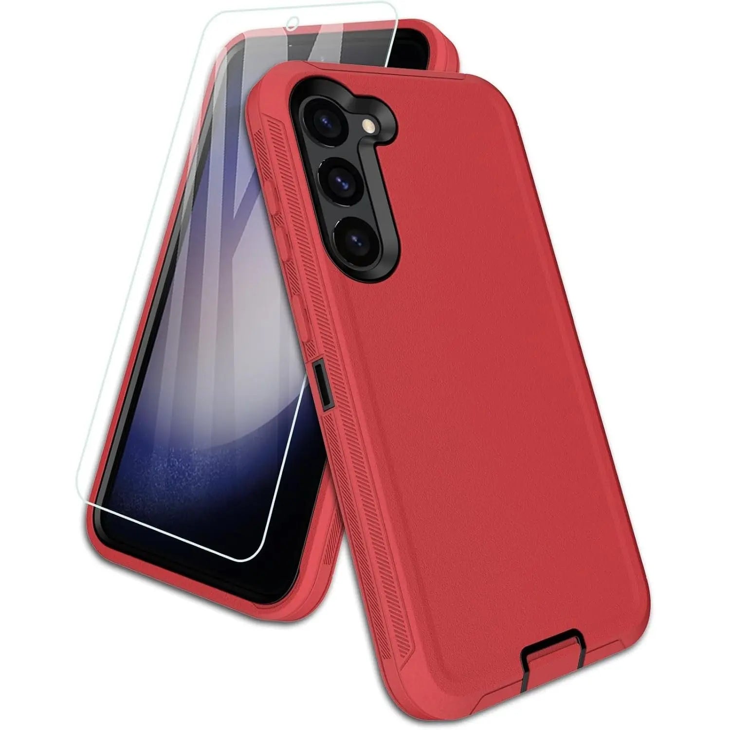 Entronix 2-in-1 Bundle for Samsung Galaxy S23 FE, Heavy Duty Case & Clear Tempered Glass Screen Protector, Full Protection & Easy Installation - Entro Retail