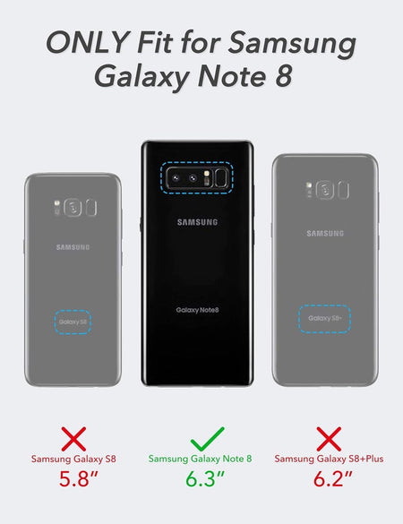 Entronix Heavy Duty Case for Samsung Galaxy Note 8, Triple-Layer & Full Protection, - Entro Retail
