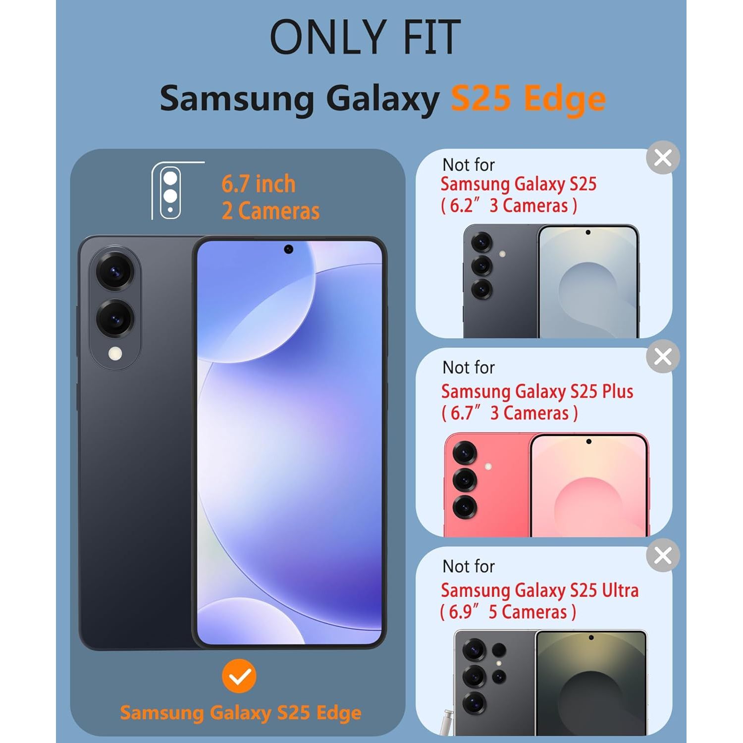 Entronix Case Compatible with Galaxy S25 Edge - Soft-Touch Dual-Layer Sleek Cover - Entronix