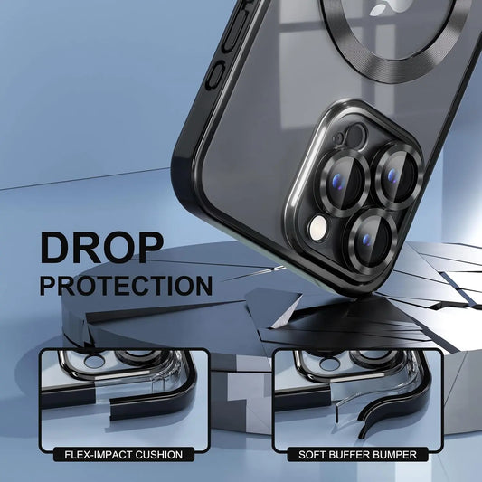 Entronix Bundle Compatible with iPhone 16 Pro Max - [Magnetic] Luxury Glossy Case & 1 Clear Screen Protector - Entronix