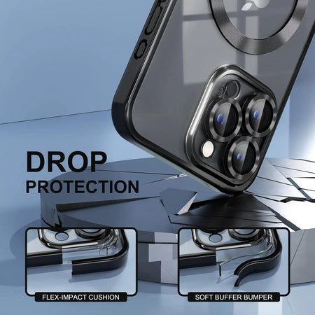 Entronix Bundle Compatible with iPhone 14 Pro - [Magnetic] Luxury Glossy Case & 1 Clear Screen Protector - Entronix