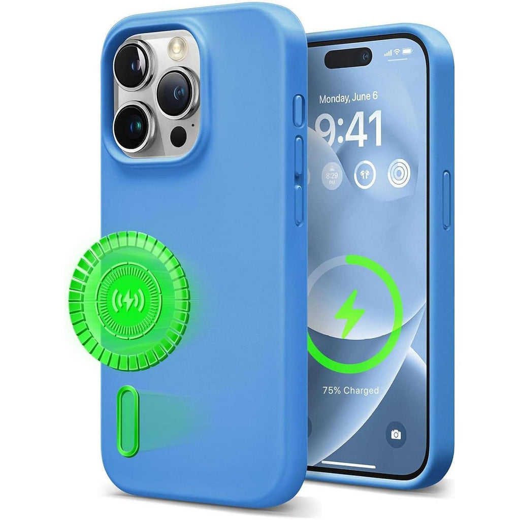i14 Pro Max MS Silicone - Aqua