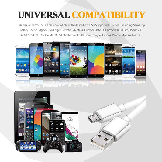 Entronix USB-A to Micro-USB Charger Cable, 3 [3FT] Micro-USB Cable Compatible with Android - Entronix