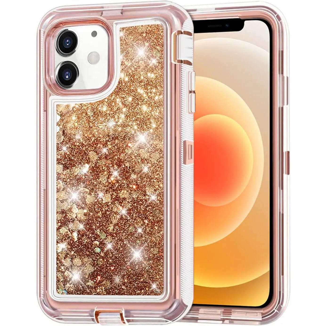 Entronix Heavy Duty Glitter Case for Apple iPhone 11, Triple-Layer & Full Protection, - Entro Retail