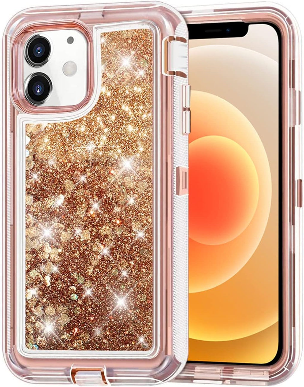 Entronix Heavy Duty Glitter Case for Apple iPhone 11, Triple-Layer & Full Protection, - Entro Retail