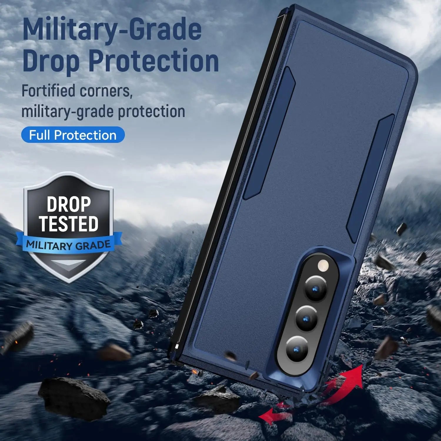 Entronix Case Compatible with Galaxy Z Fold 6 - Soft-Touch Dual-Layer Sleek Cover - Entronix