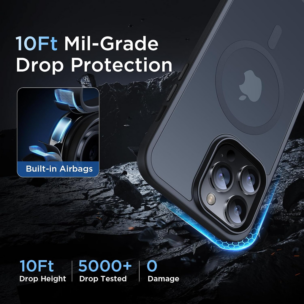 Entronix [Magnetic] Case Compatible with iPhone 13 Pro Max - Translucent Frosted Matte