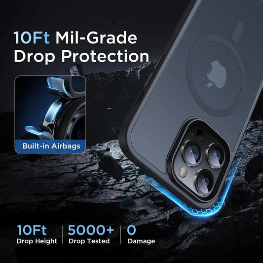 Entronix [Magnetic] Case Compatible with iPhone 14 Pro - Translucent Frosted Matte - Entronix