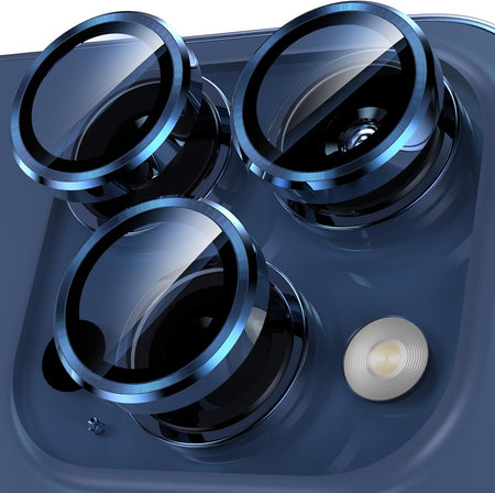 Entronix Metallic Camera Lens Protector for Apple iPhone 15 Pro Max, Easy Installation, - Entro Retail