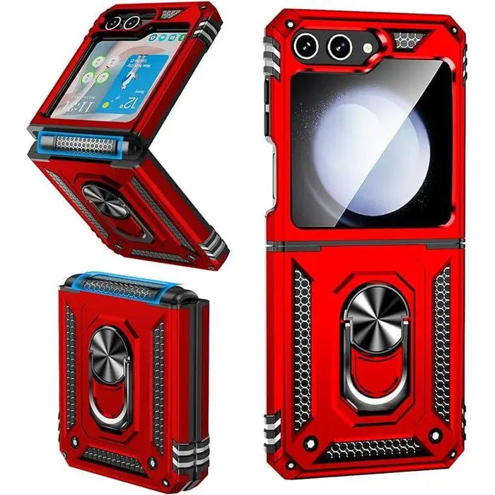 Entronix Samsung Galaxy Z Flip 6 Case - Guard Ring Holder, Dual Layer Protection - Entronix