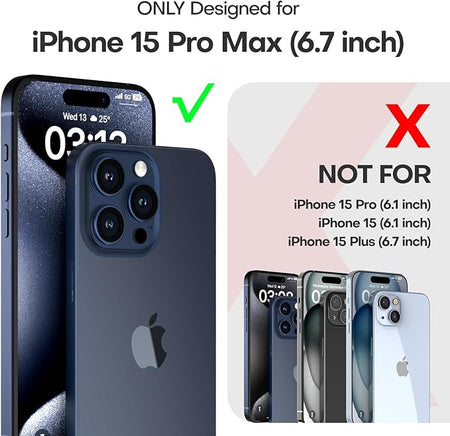 Entronix Slim Wallet Case for Apple iPhone 15 Pro Max, Leather Wallet & Card Holder Bumper Cover, - Entro Retail